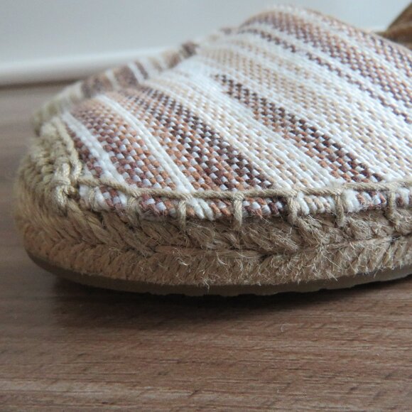 UGG Libbi Serape Leather Woven Espadrilles Flat Shoes in Beige Cream - Size US 8 - Picture 7 of 15
